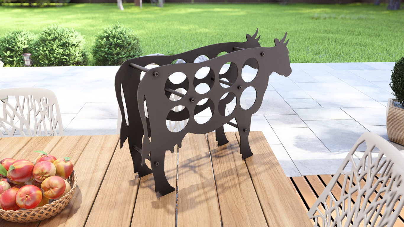 Cow Wine Rack. DXF, SVG files for plasma, laser cutting. Фото 7