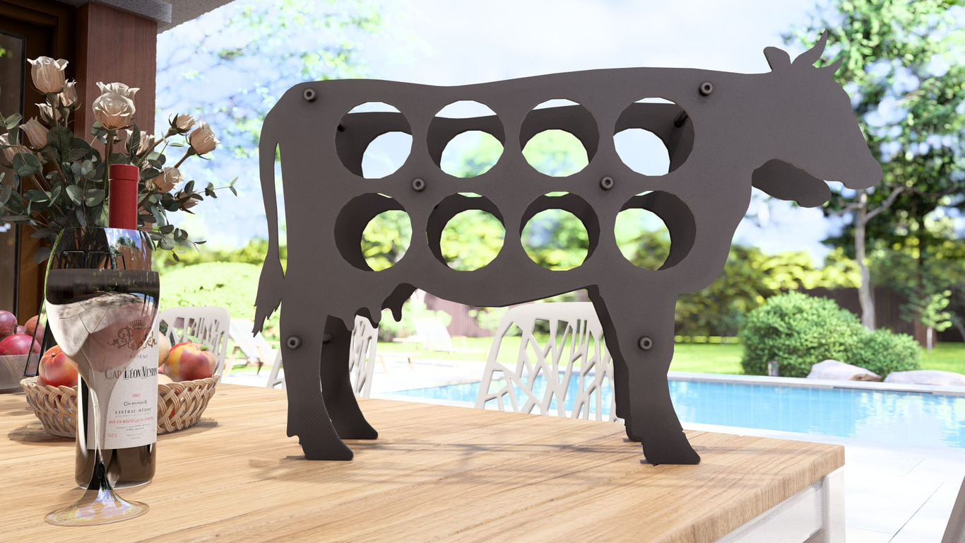 Cow Wine Rack. DXF, SVG files for plasma, laser cutting. Фото 9