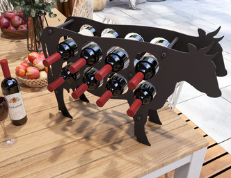 Cow Wine Rack. DXF, SVG files for plasma, laser cutting