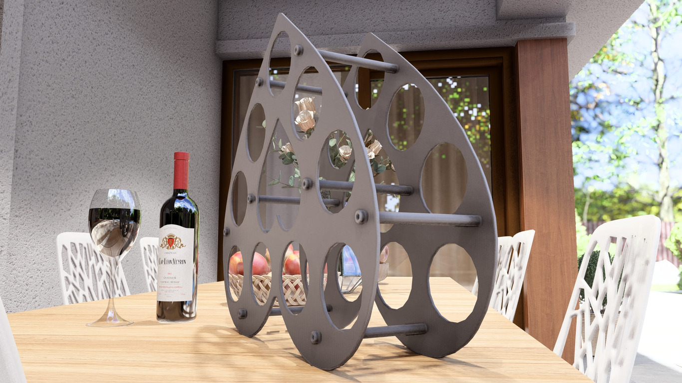 Porte-Bouteilles Coeur. Fichiers DXF, SVG pour découpe plasma et laser. Фото 10