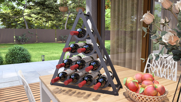 Peak Wine Rack. DXF, SVG files for plasma, laser cutting