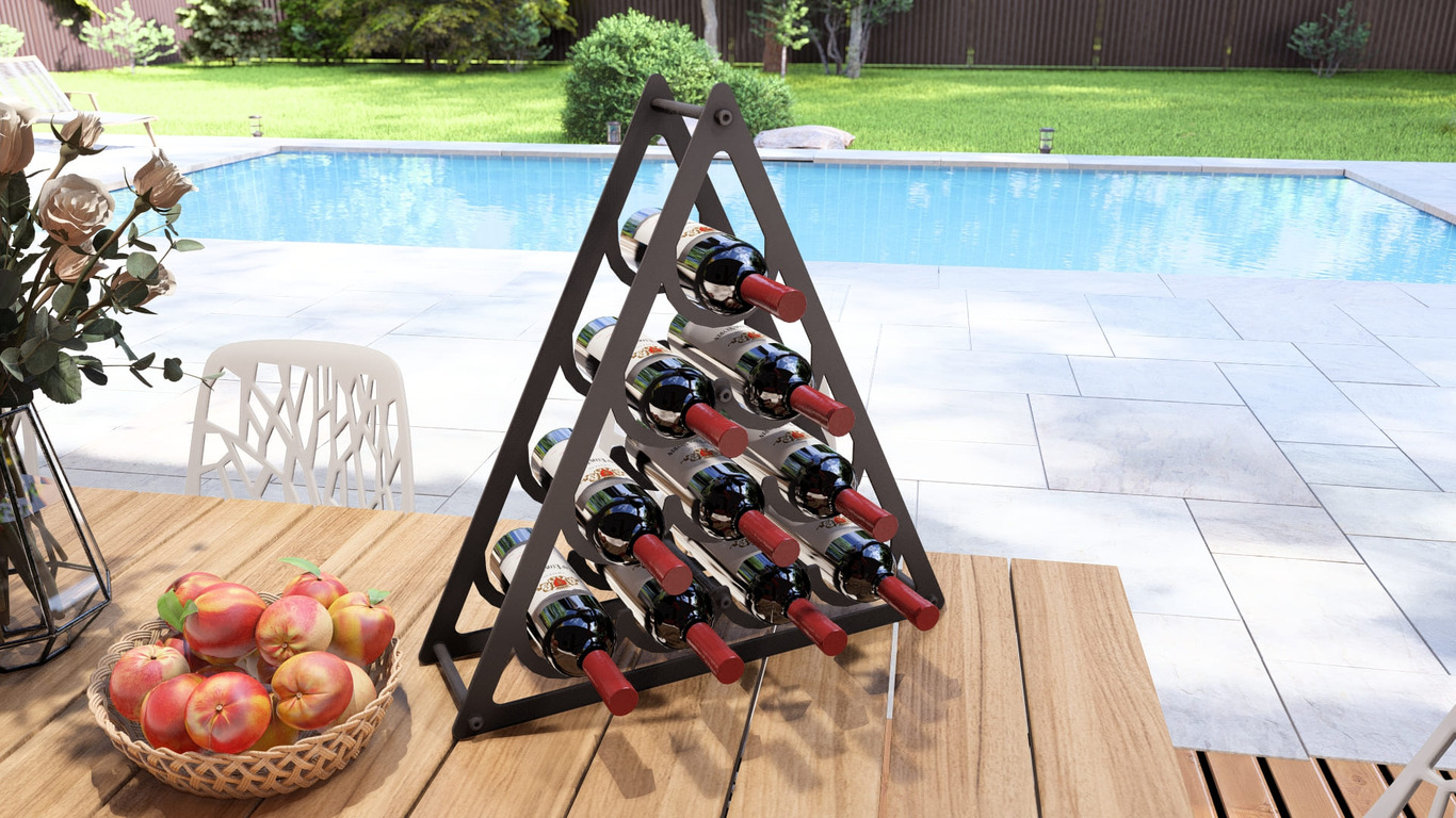 Peak Wine Rack. DXF, SVG files for plasma, laser cutting. Фото 3