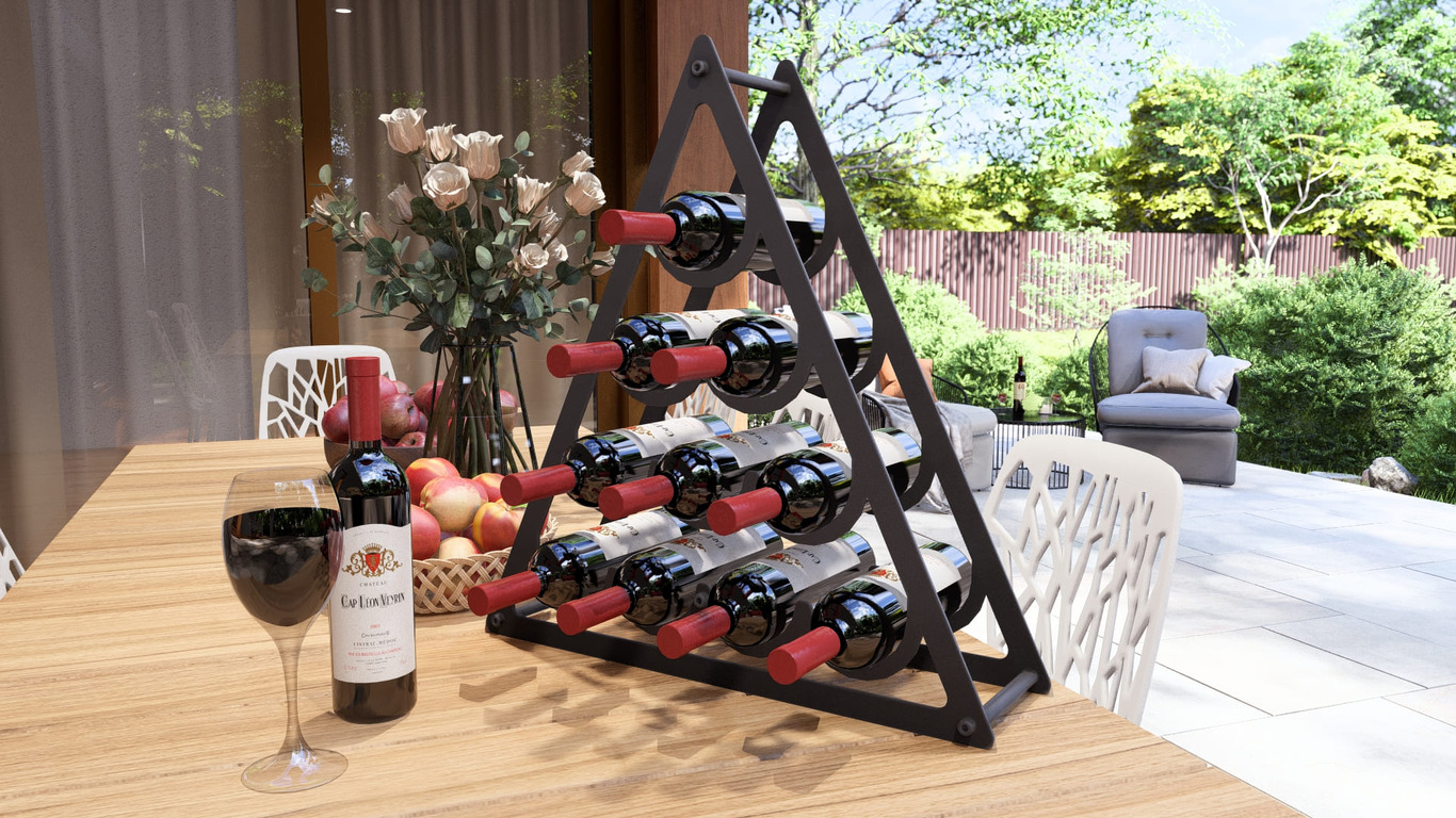Peak Wine Rack. DXF, SVG files for plasma, laser cutting. Фото 4