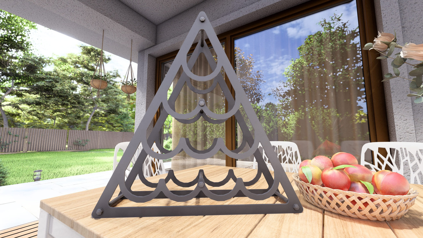 Peak Wine Rack. DXF, SVG files for plasma, laser cutting. Фото 13