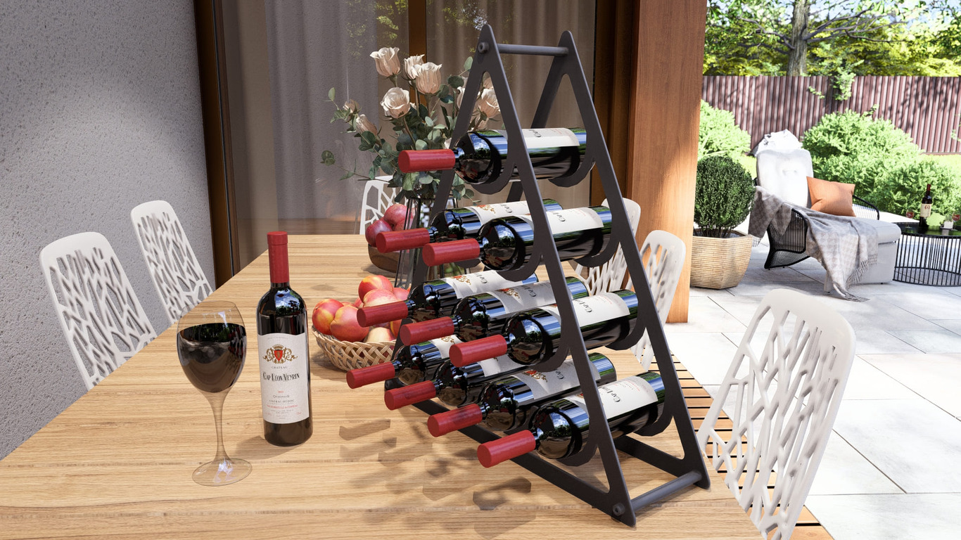 Peak Wine Rack. DXF, SVG files for plasma, laser cutting. Фото 6