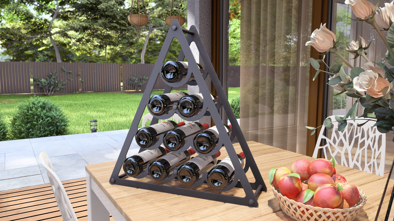Peak Wine Rack. DXF, SVG files for plasma, laser cutting. Фото 5