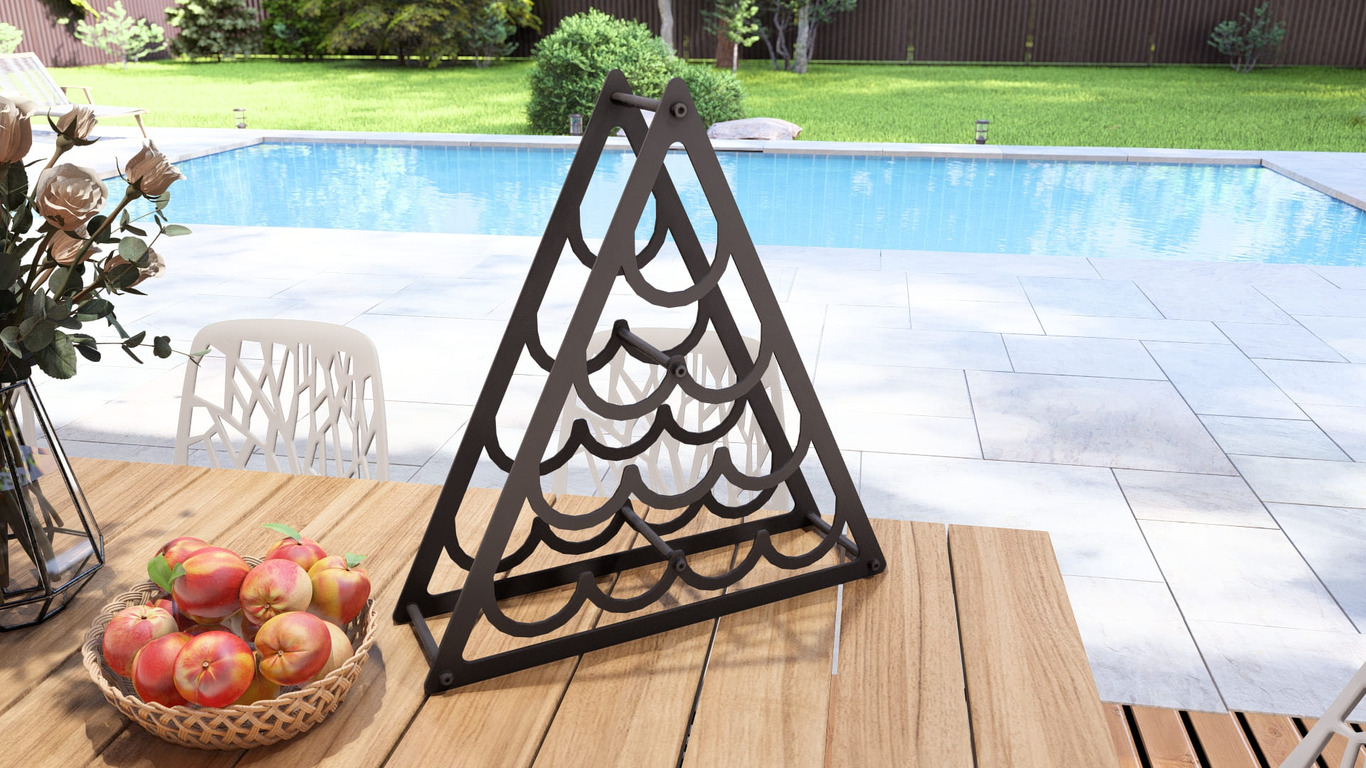Peak Wine Rack. DXF, SVG files for plasma, laser cutting. Фото 8