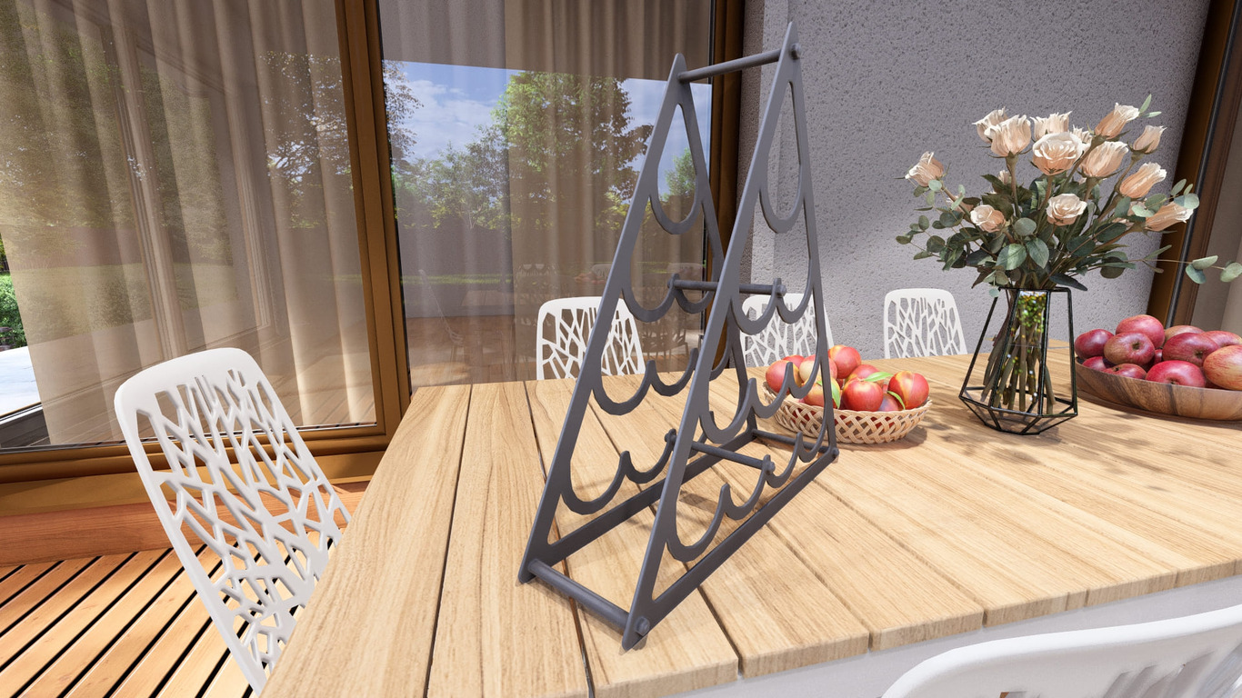 Peak Wine Rack. DXF, SVG files for plasma, laser cutting. Фото 9
