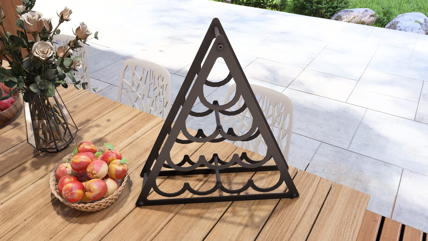 Peak Wine Rack. DXF, SVG files for plasma, laser cutting. Фото 10
