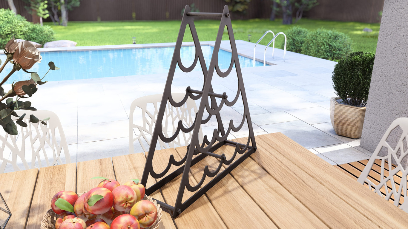 Peak Wine Rack. DXF, SVG files for plasma, laser cutting. Фото 11