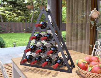 Peak Wine Rack. DXF, SVG files for plasma, laser cutting