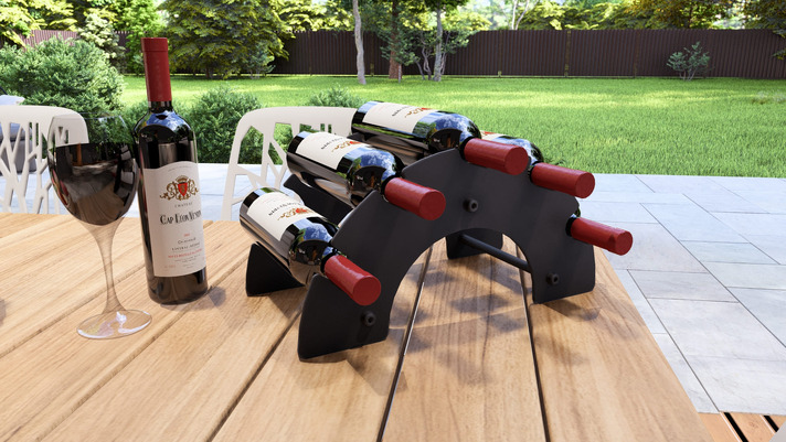 Rainbow Wine Rack. DXF, SVG files for plasma, laser cutting