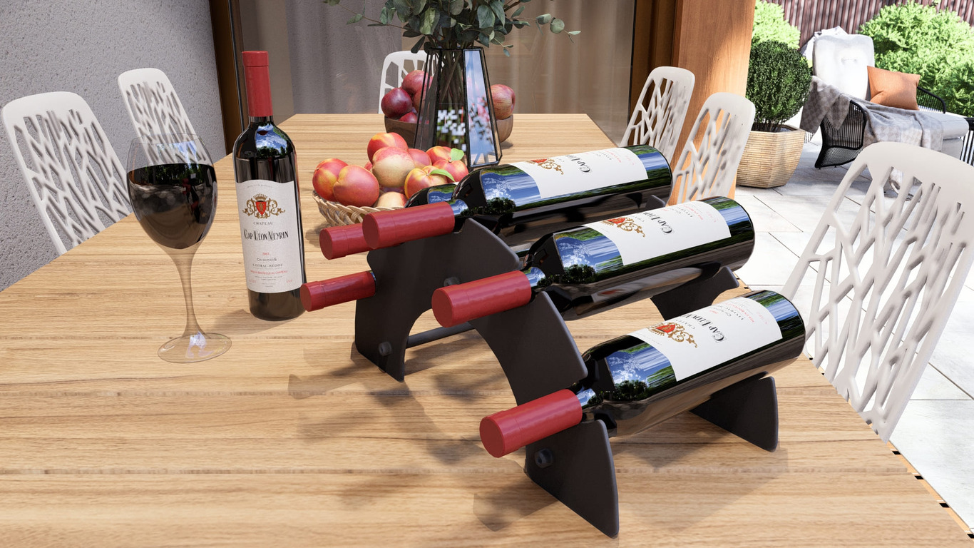 Rainbow Wine Rack. DXF, SVG files for plasma, laser cutting. Фото 4