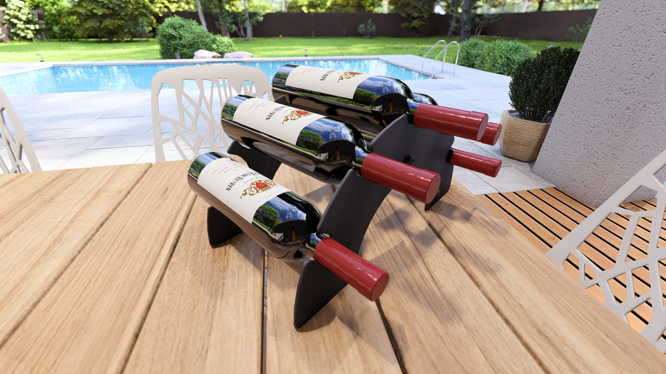 Rainbow Wine Rack. DXF, SVG files for plasma, laser cutting. Фото 5