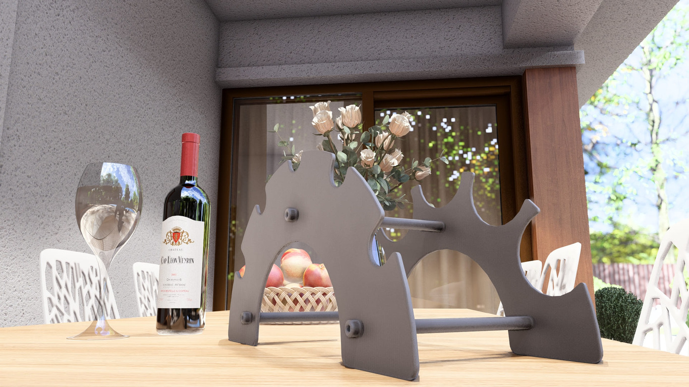 Rainbow Wine Rack. DXF, SVG files for plasma, laser cutting. Фото 10