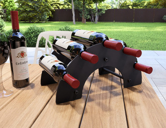 Rainbow Wine Rack. DXF, SVG files for plasma, laser cutting