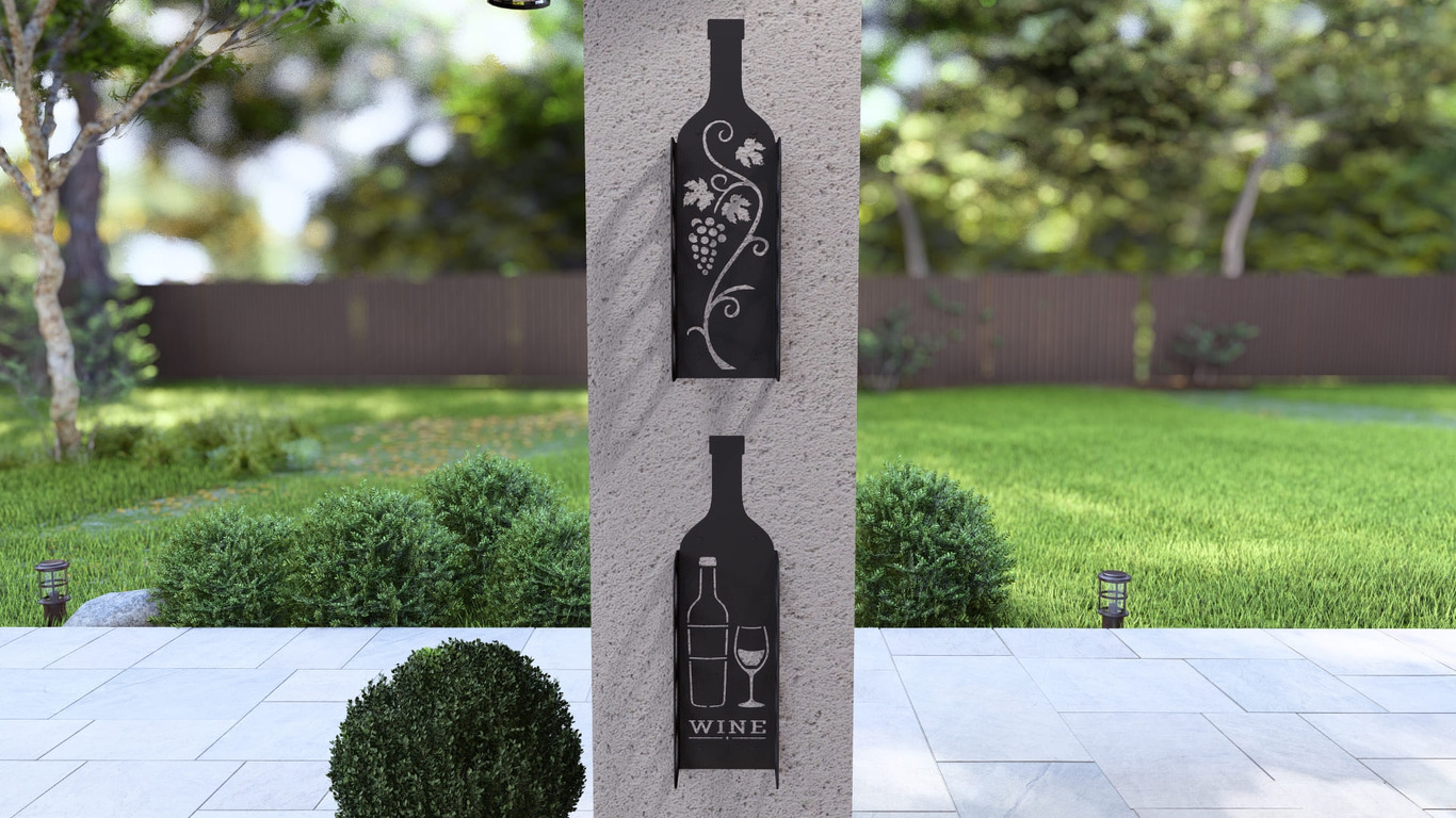 Bottle Wall Wine Rack. DXF, SVG files for plasma, laser cutting. Фото 2