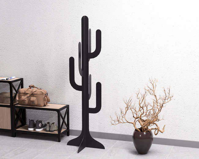 Free-Standing Cactus Coat Rack. DXF, SVG files for plasma, laser cutting