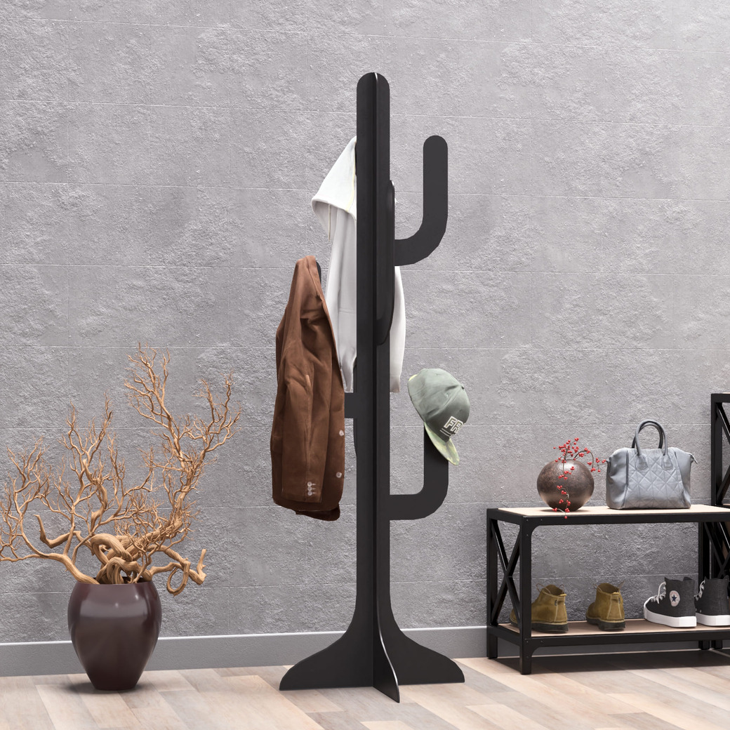 Free-Standing Cactus Coat Rack. DXF, SVG files for plasma, laser cutting. Фото 3