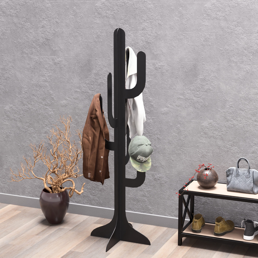 Free-Standing Cactus Coat Rack. DXF, SVG files for plasma, laser cutting. Фото 4