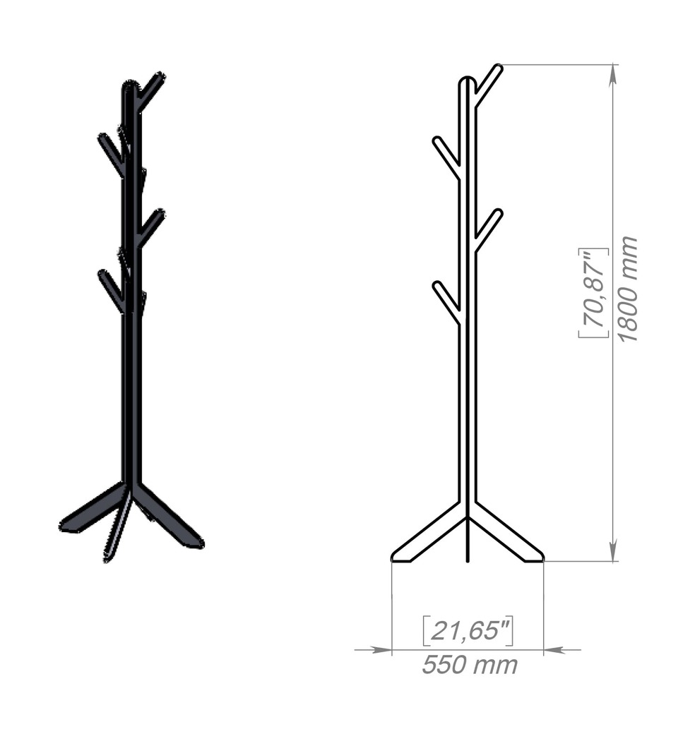 Cabideiro de Chão Linha. Arquivos DXF e SVG para corte e plasma a laser. Фото 11