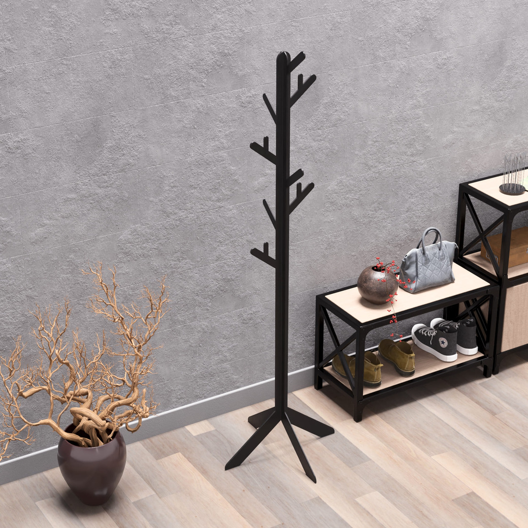 Free-Standing Line Coat Rack V2. DXF, SVG files for plasma, laser cutting. Фото 8