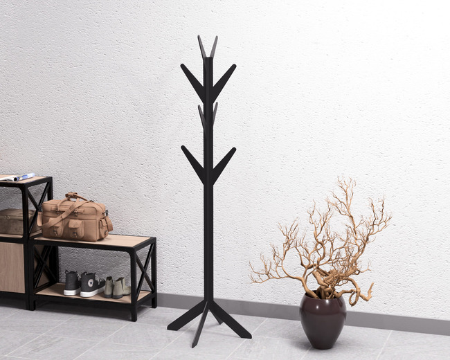 Free-Standing Modern Coat Rack. DXF, SVG files for plasma, laser cutting