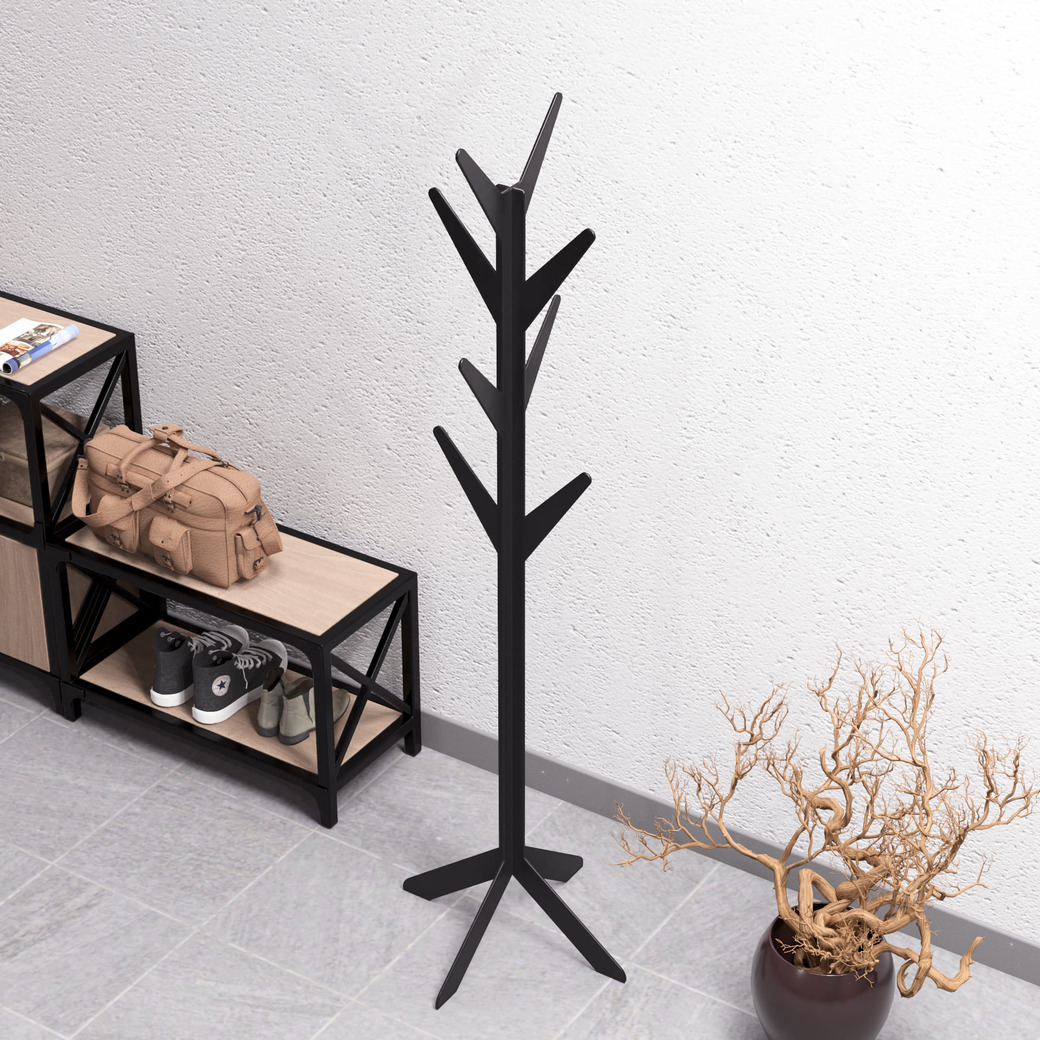 Free-Standing Modern Coat Rack. DXF, SVG files for plasma, laser cutting. Фото 9
