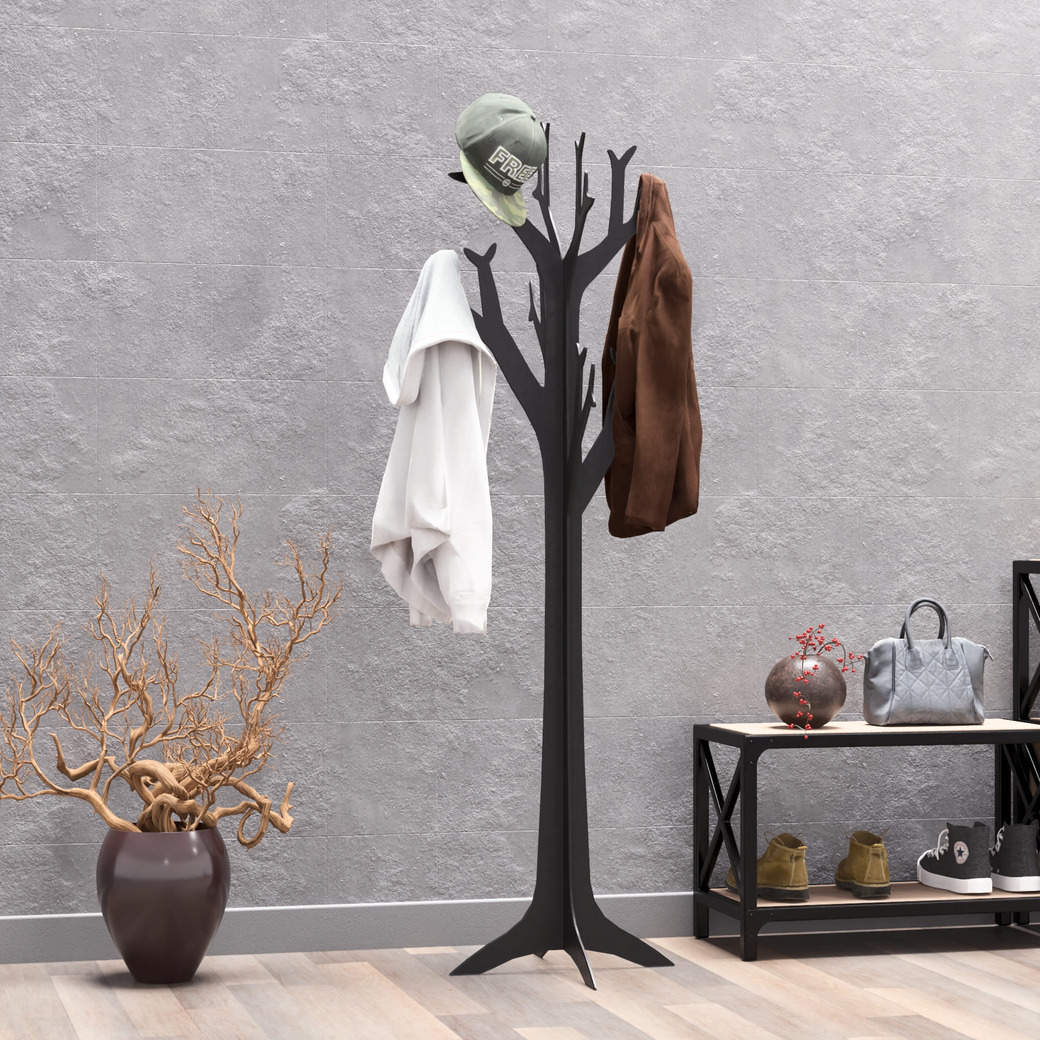 Free-Standing Tree Coat Rack V1. DXF, SVG files for plasma, laser cutting. Фото 2