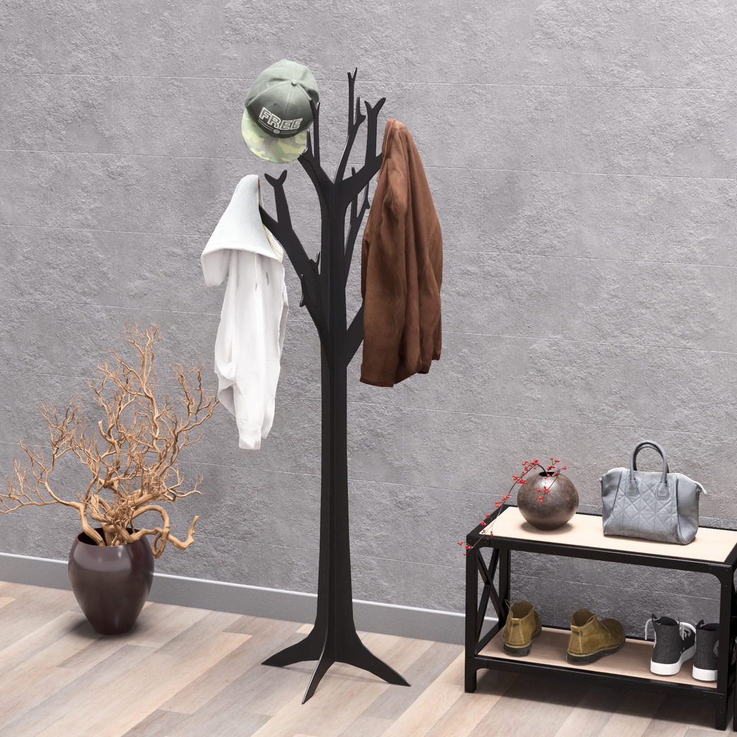 Free-Standing Tree Coat Rack V1. DXF, SVG files for plasma, laser cutting. Фото 3