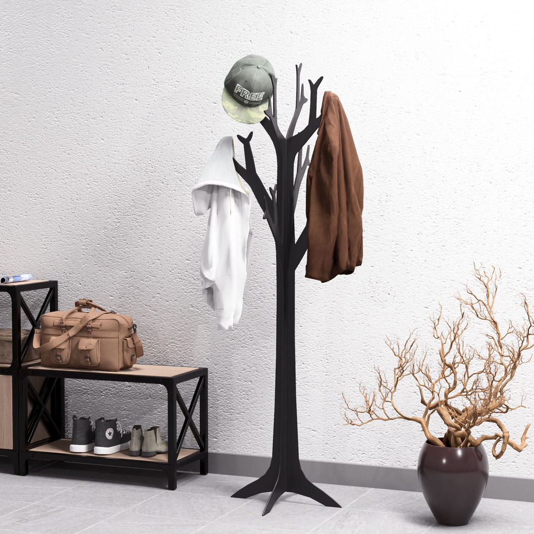 Free-Standing Tree Coat Rack V1. DXF, SVG files for plasma, laser cutting. Фото 5