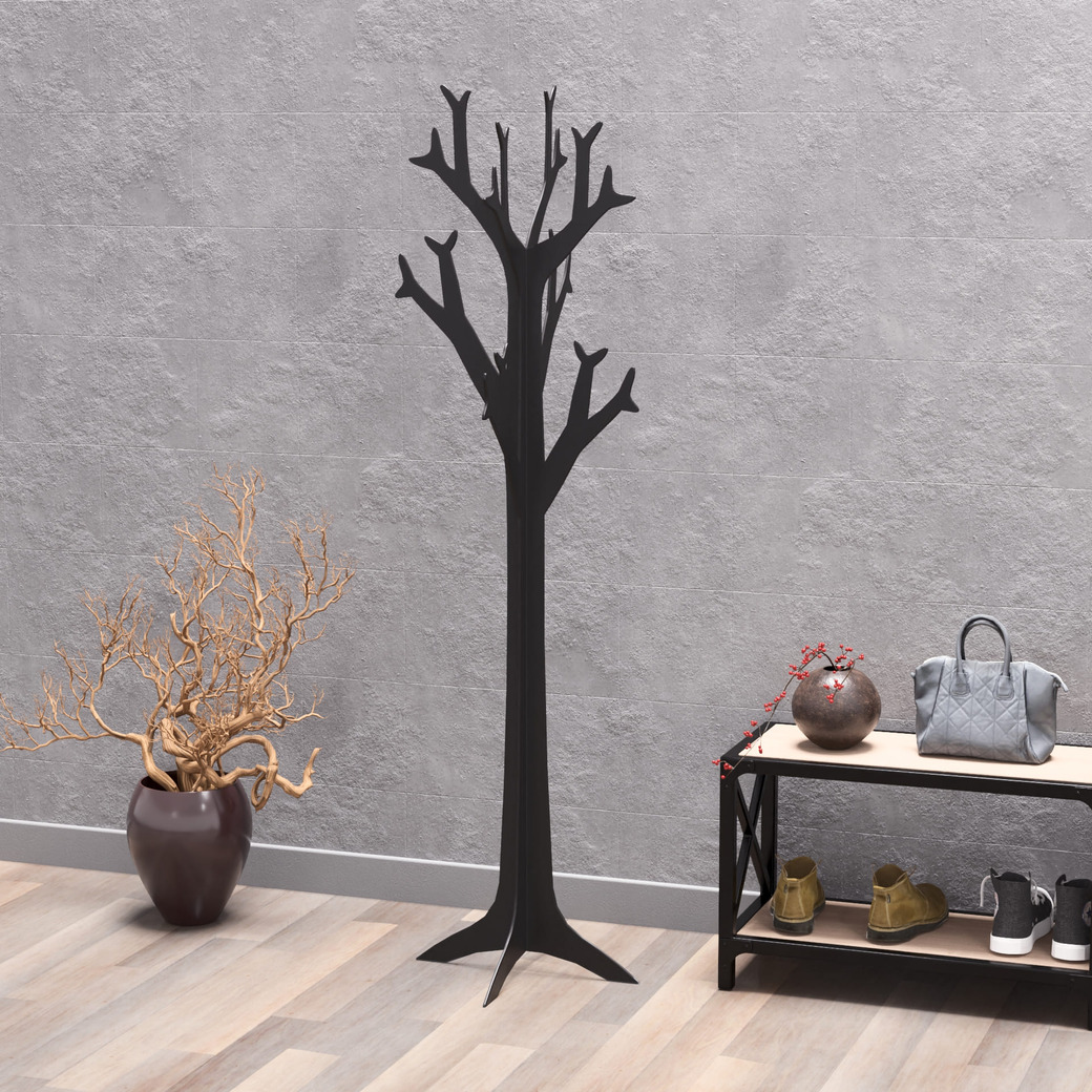 Free-Standing Tree Coat Rack V1. DXF, SVG files for plasma, laser cutting. Фото 6