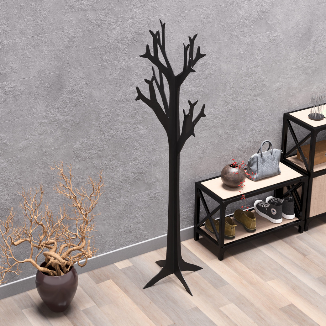 Free-Standing Tree Coat Rack V1. DXF, SVG files for plasma, laser cutting. Фото 8