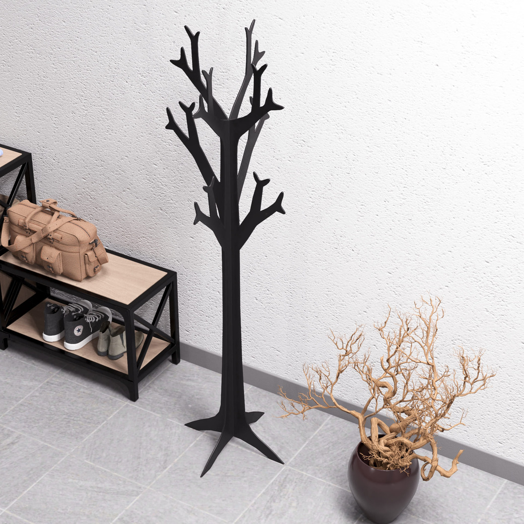 Free-Standing Tree Coat Rack V1. DXF, SVG files for plasma, laser cutting. Фото 9