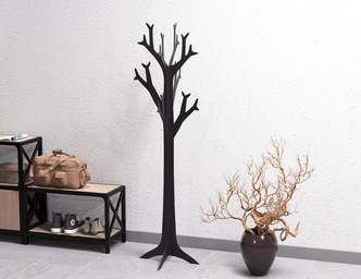 Free-Standing Tree Coat Rack V1. DXF, SVG files for plasma, laser cutting