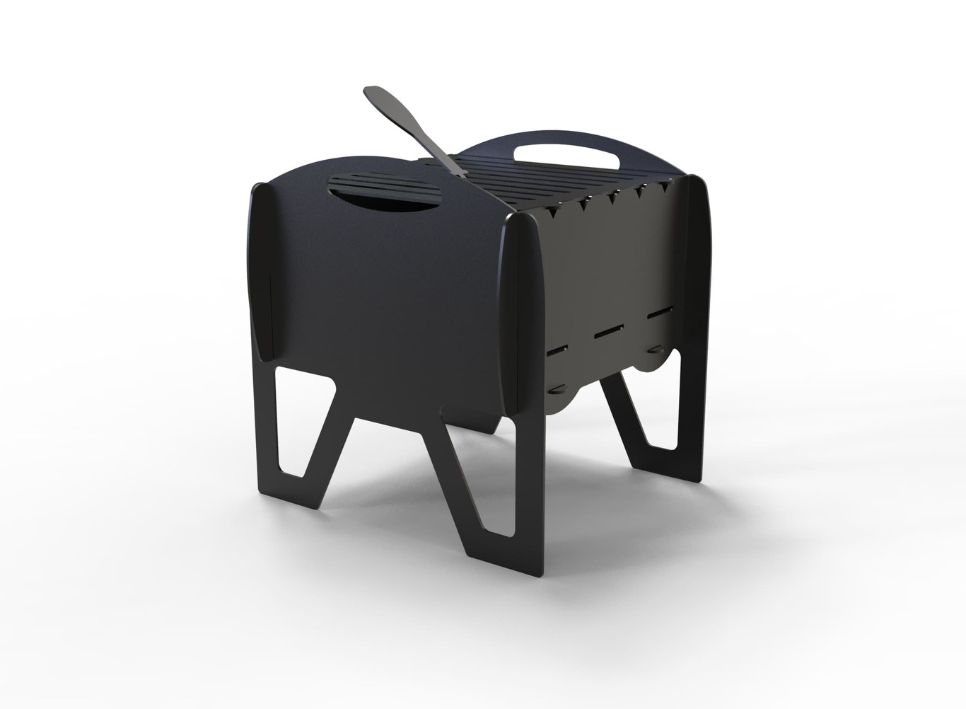 Grătar de grădină pliabil Miraj. Fișiere DXF pentru tăiere cu plasmă și laser. Barbecue de camping. Фото 3