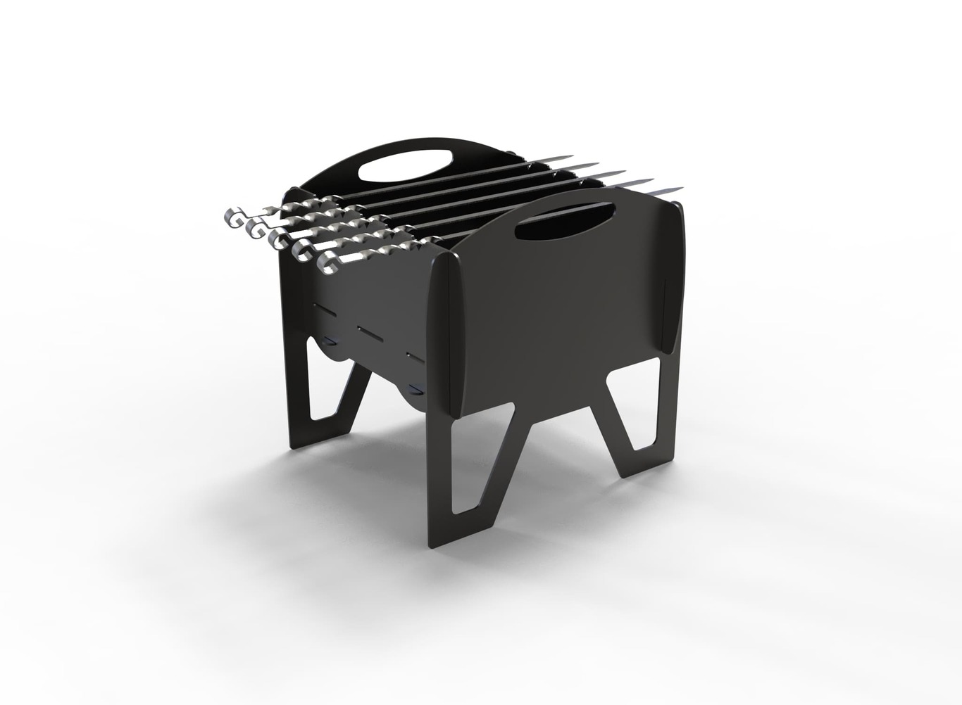 Grătar de grădină pliabil Miraj. Fișiere DXF pentru tăiere cu plasmă și laser. Barbecue de camping. Фото 7