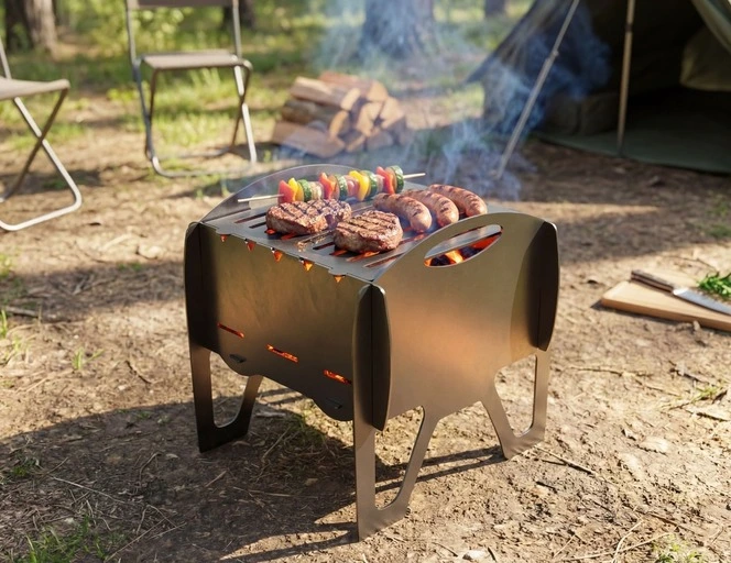 Barbecue rotissoire Fourchette Brochettes à accrocher avec vis de, pour