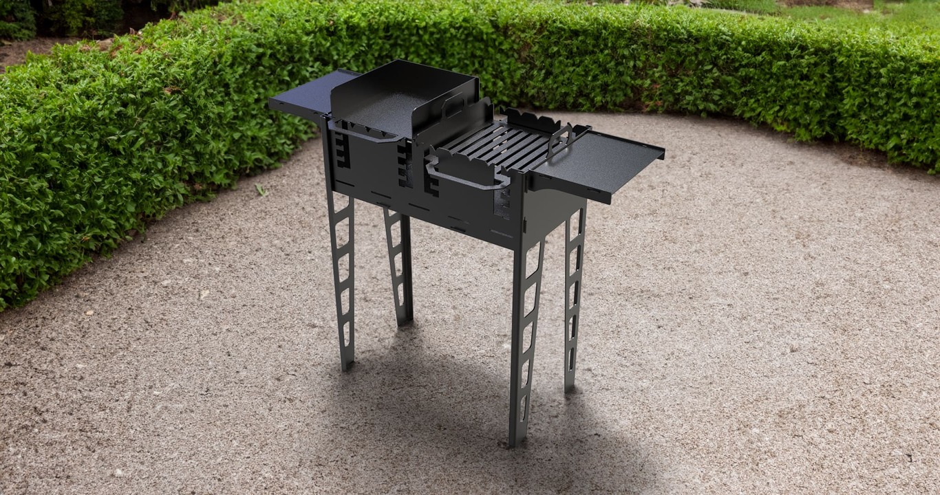 Titan Fire Pit Grill. DXF files for plasma, laser cutting