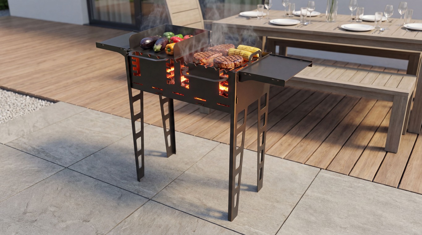 Titan Fire Pit Grill. DXF files for plasma, laser cutting. Фото 3