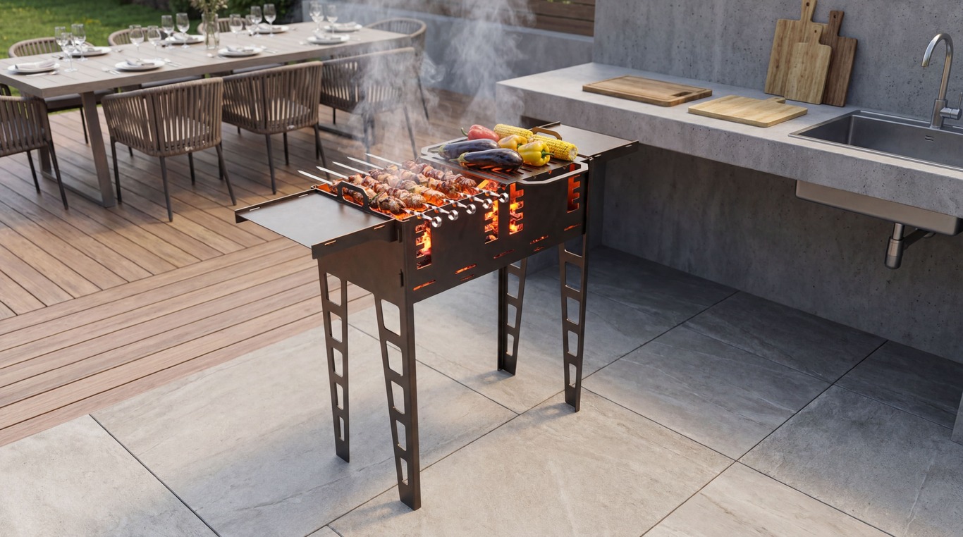Titan Fire Pit Grill. DXF files for plasma, laser cutting. Фото 2