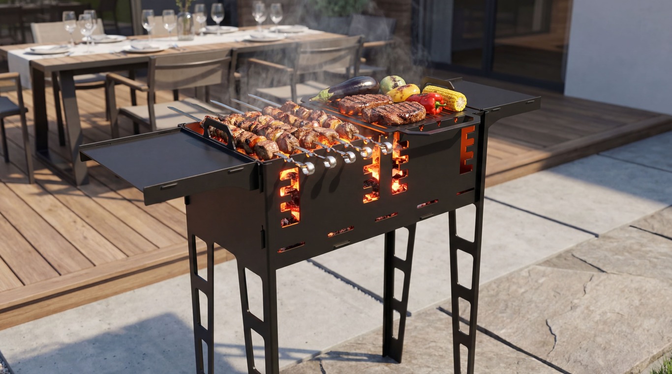 Titan Fire Pit Grill. DXF files for plasma, laser cutting. Фото 4