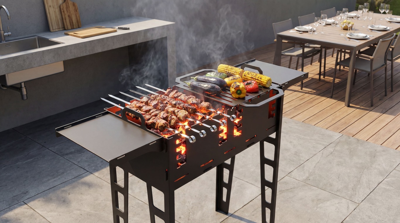 Titan Fire Pit Grill. DXF files for plasma, laser cutting. Фото 5