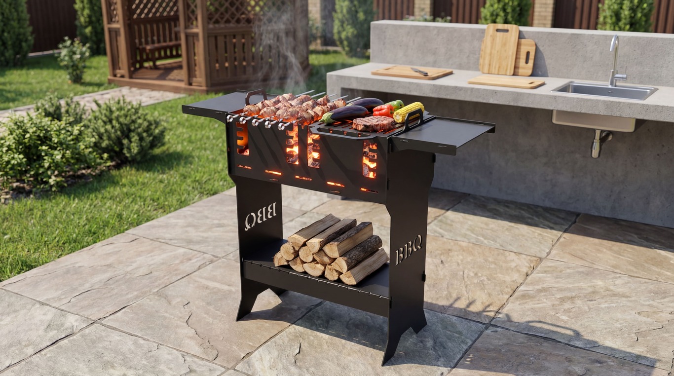 Titan V2 Fire Pit Grill. DXF files for plasma, laser cutting. Фото 2