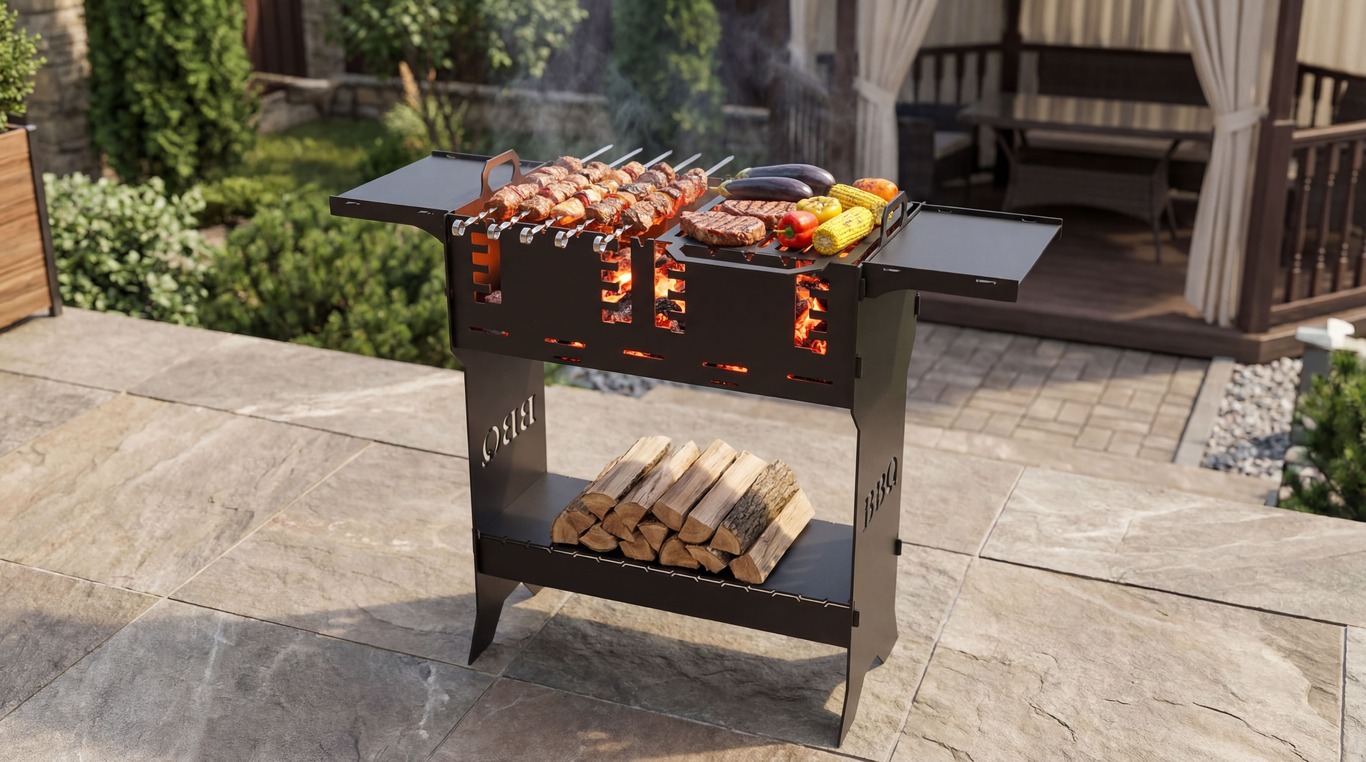 Titan V2 Fire Pit Grill. DXF files for plasma, laser cutting. Фото 3