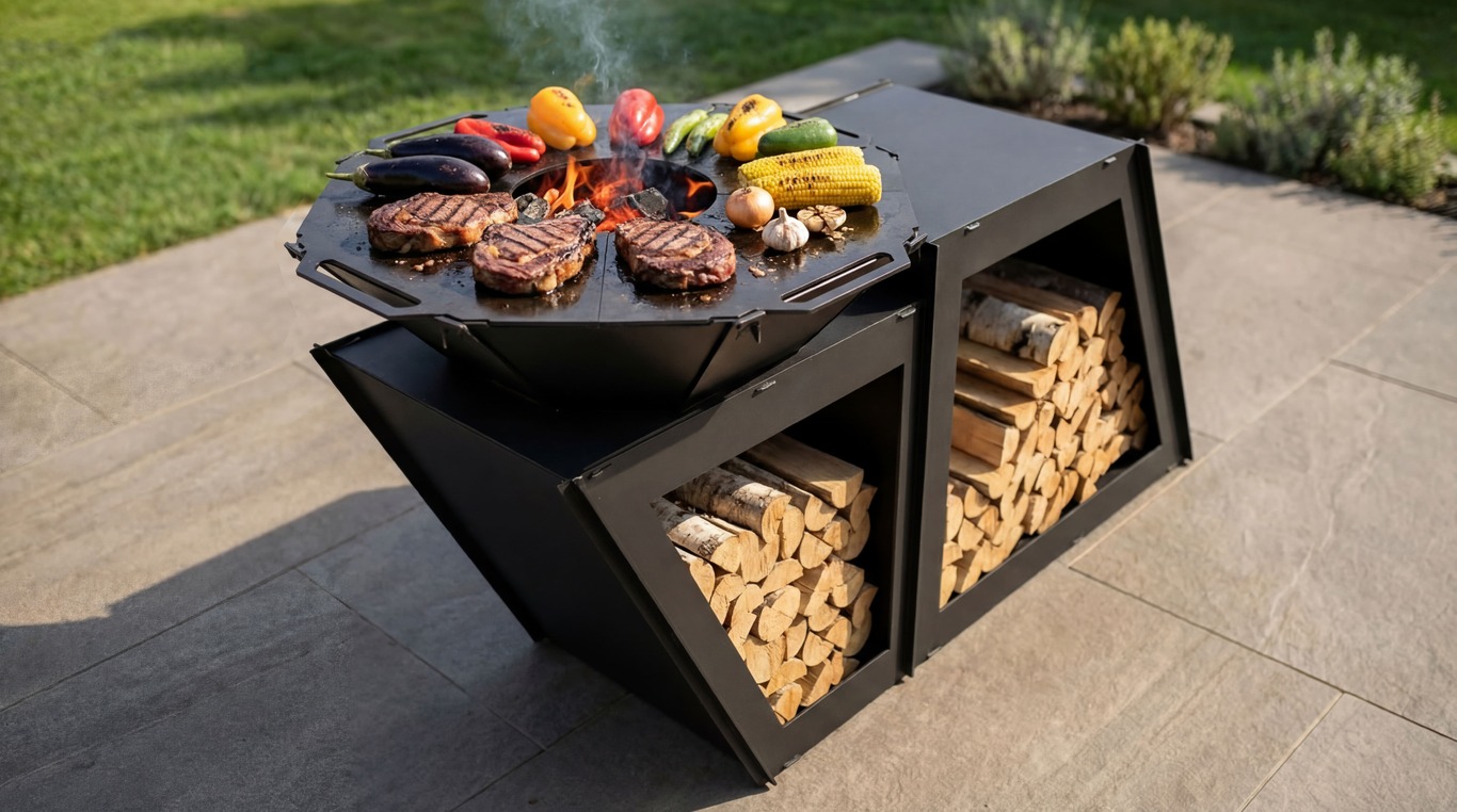 Delux Fire Pit Grill. DXF files for plasma, laser cutting. Фото 2
