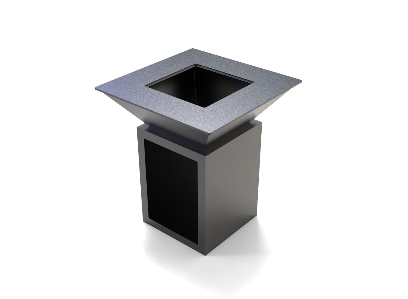 32-Inch Square Fire Pit Grill with Niche for Firewood. DXF files for plasma, laser cutting. Plancha BBQ. Фото 13