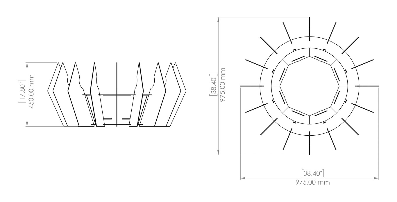 Braciere Apocalisse. File DXF, SVG per taglio plasma, laser. Фото 16