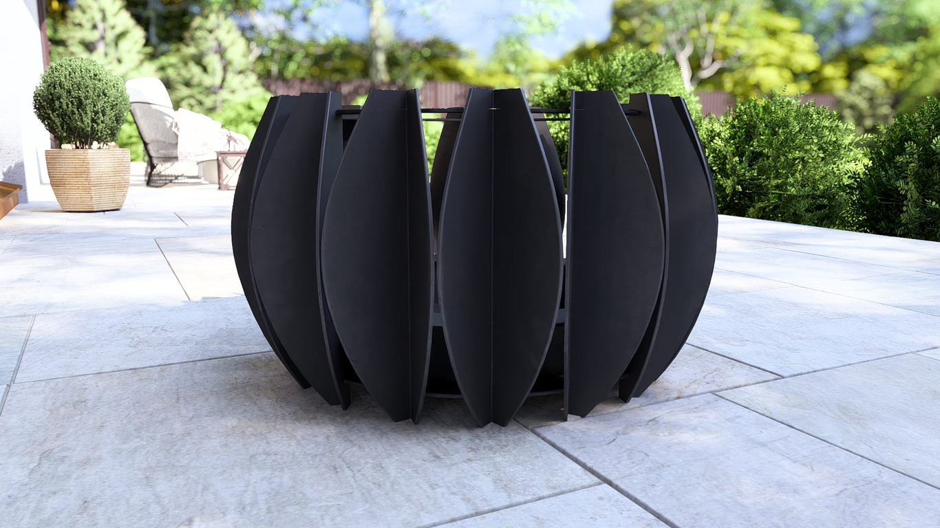 Brasero Sphère Noire V1. Fichiers DXF, SVG pour découpe plasma et laser. Фото 13