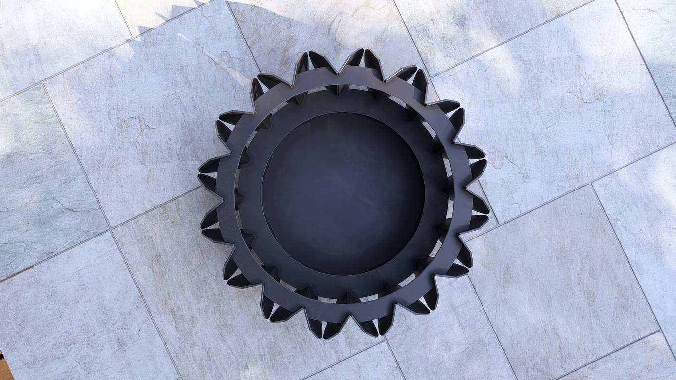 Brasero Sphère Noire V1. Fichiers DXF, SVG pour découpe plasma et laser. Фото 15